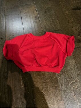 Lover + Friends Short Sleeve Crewneck Top - Red